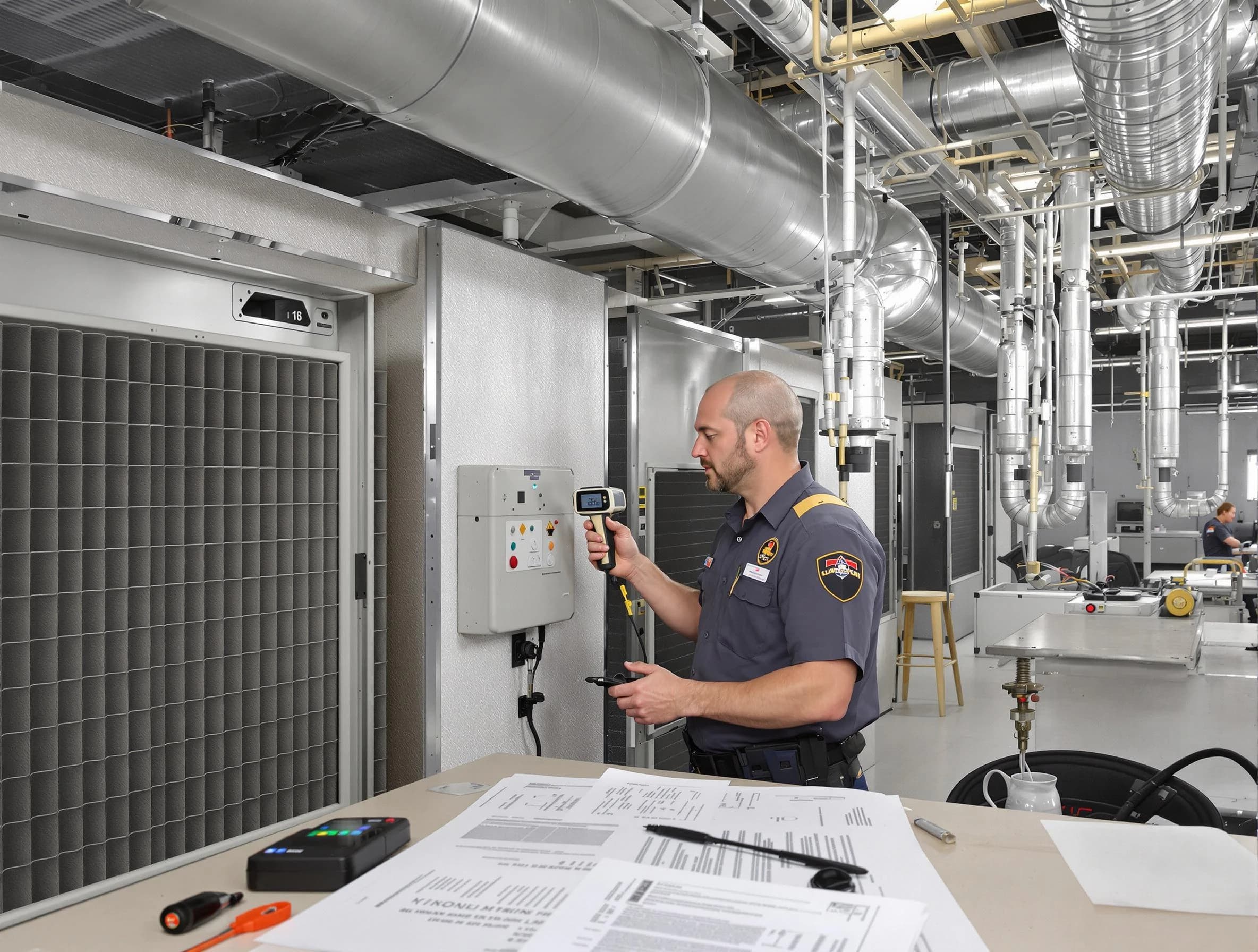 Professional filter system inspection by Evans Air Duct Cleaning in Evans