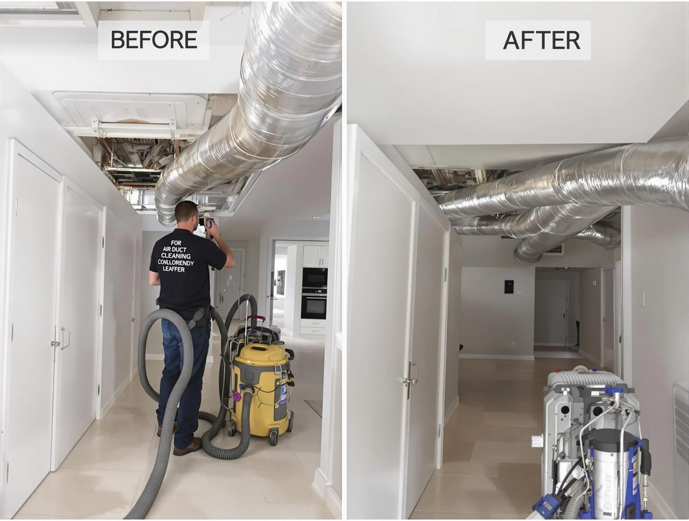 Evans Air Duct Cleaning professional performing thorough air duct cleaning in Evans