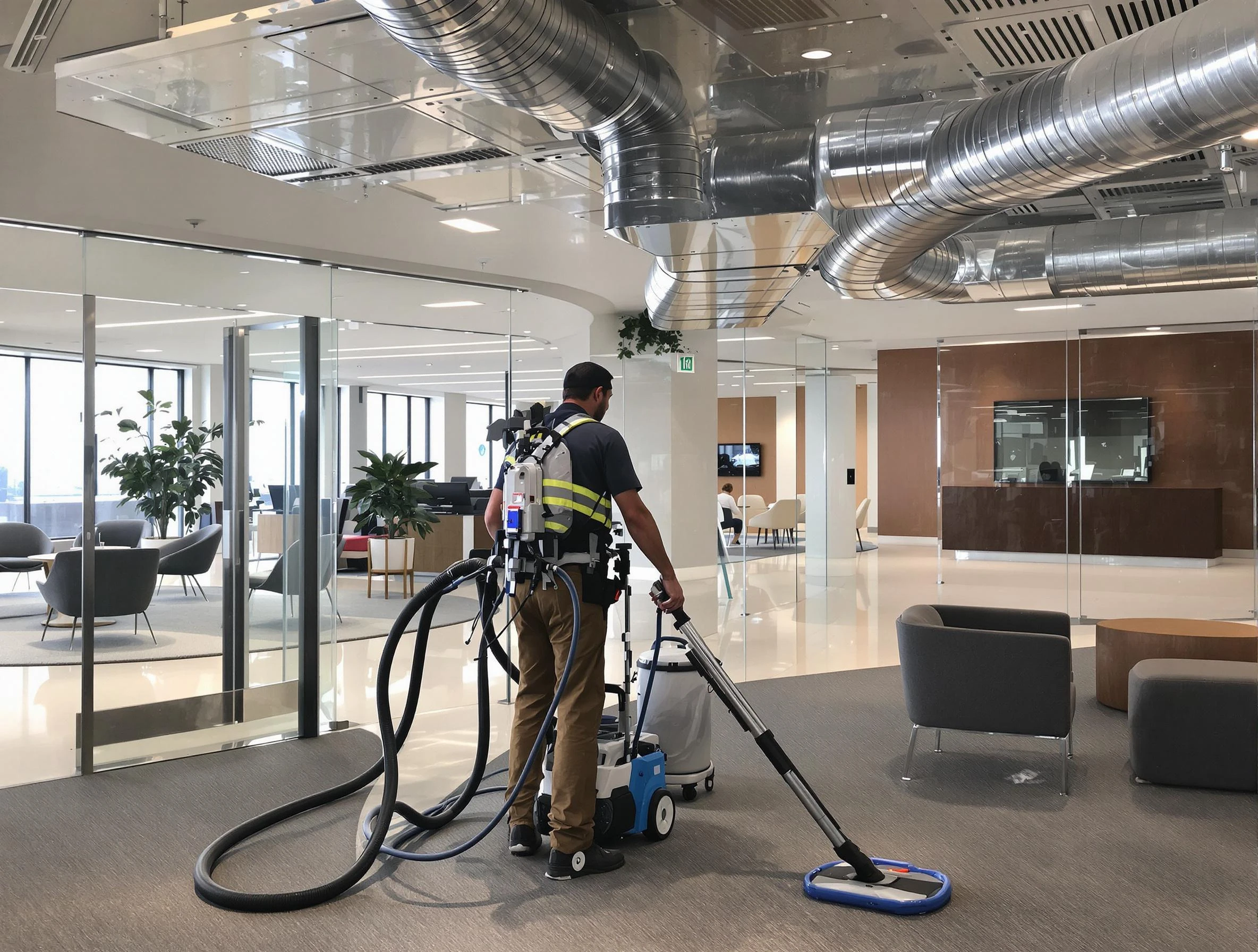Commercial duct cleaning service by Evans Air Duct Cleaning in Evans