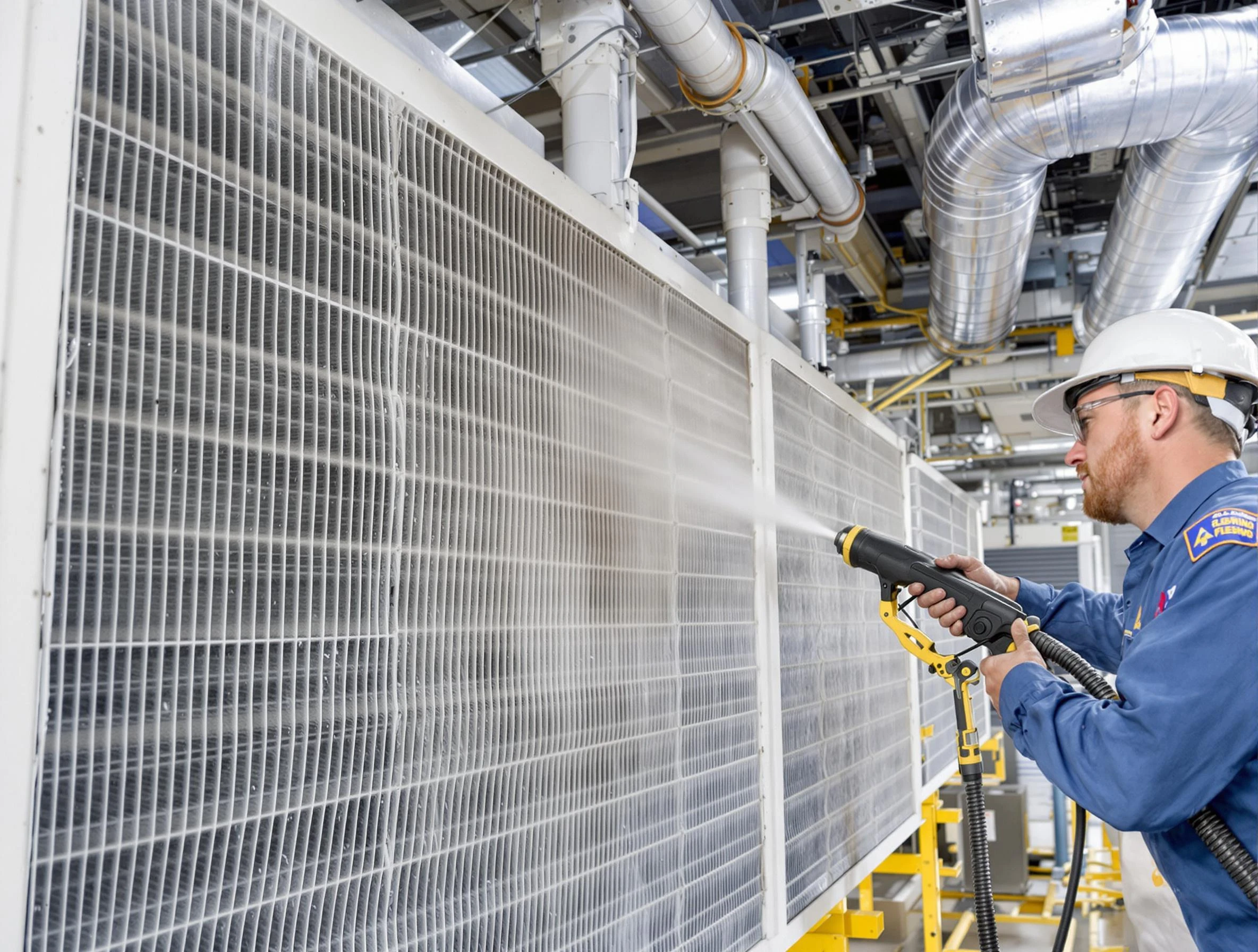 Professional commercial coil cleaning by Evans Air Duct Cleaning in Evans