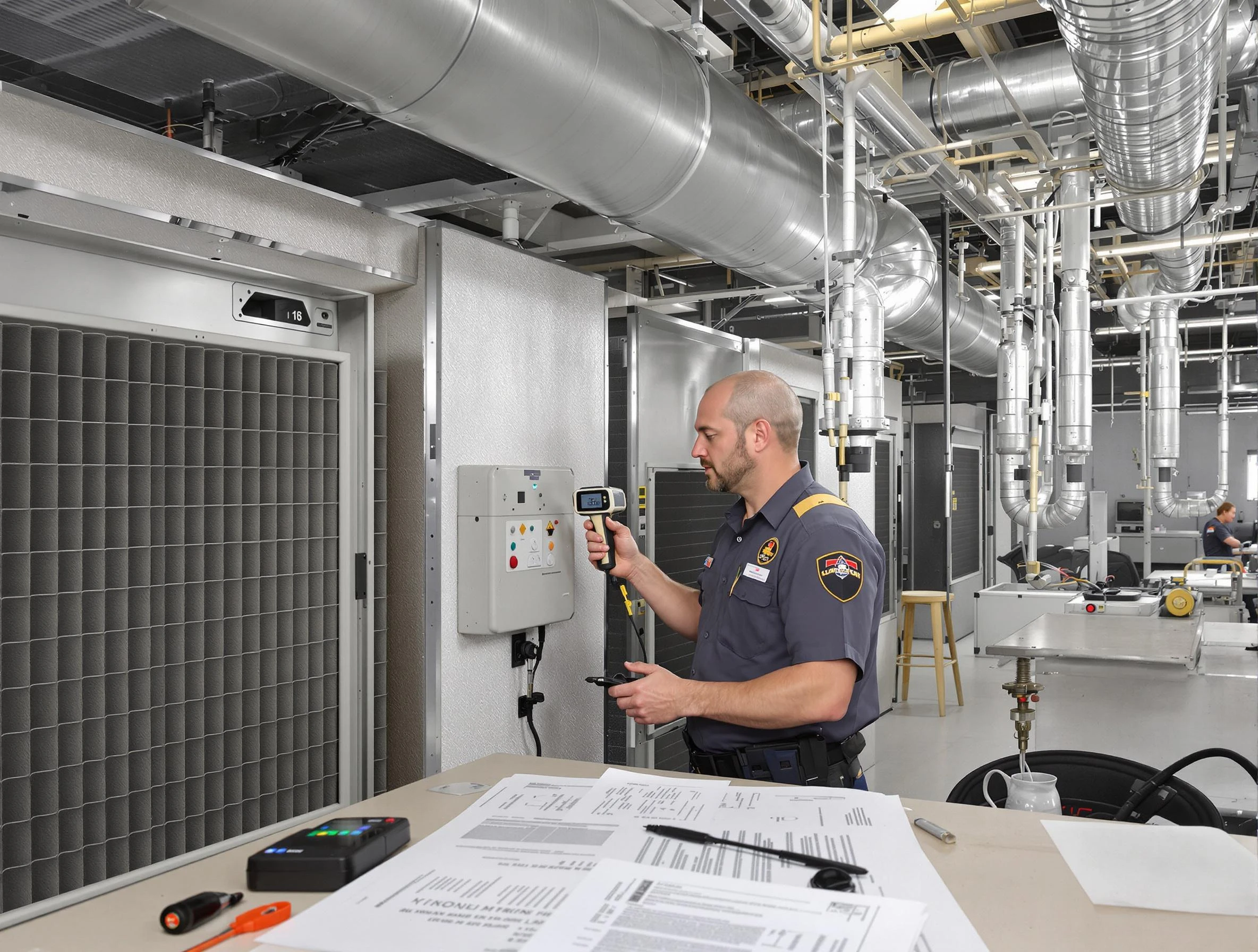 Professional filter system inspection by Evans Air Duct Cleaning in Evans