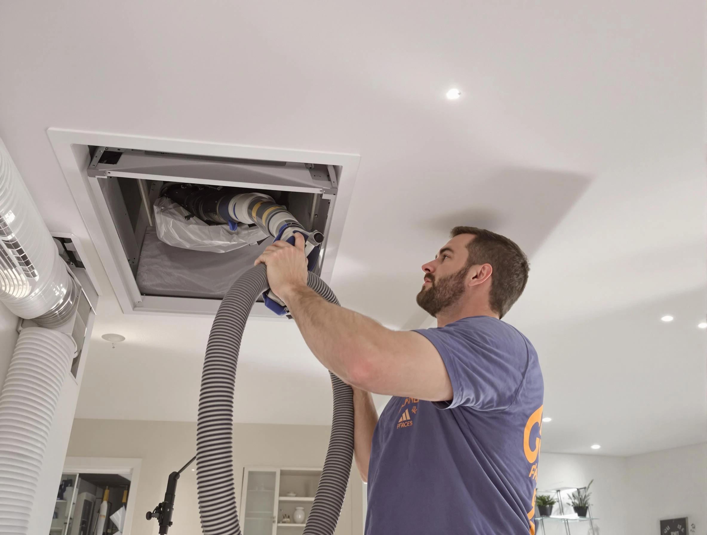 Precision indoor duct cleaning by Evans Air Duct Cleaning in Evans