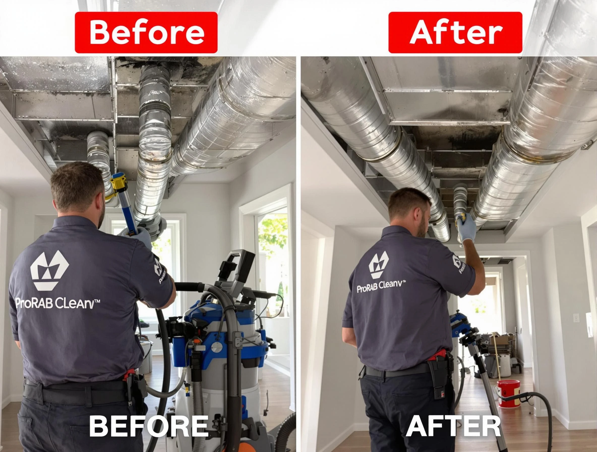 Evans Air Duct Cleaning expert performing thorough residential duct cleaning in a Evans home